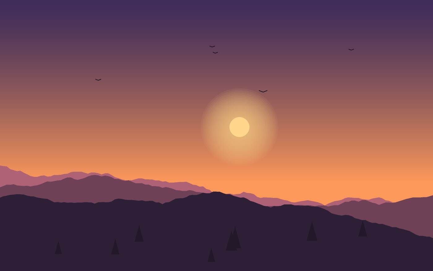 Illustrazione di un paesaggio