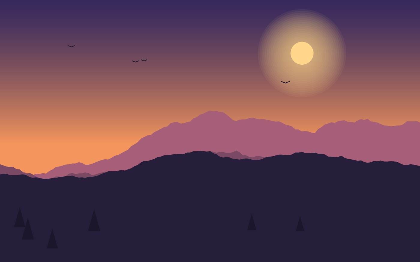 Illustrazione di un paesaggio