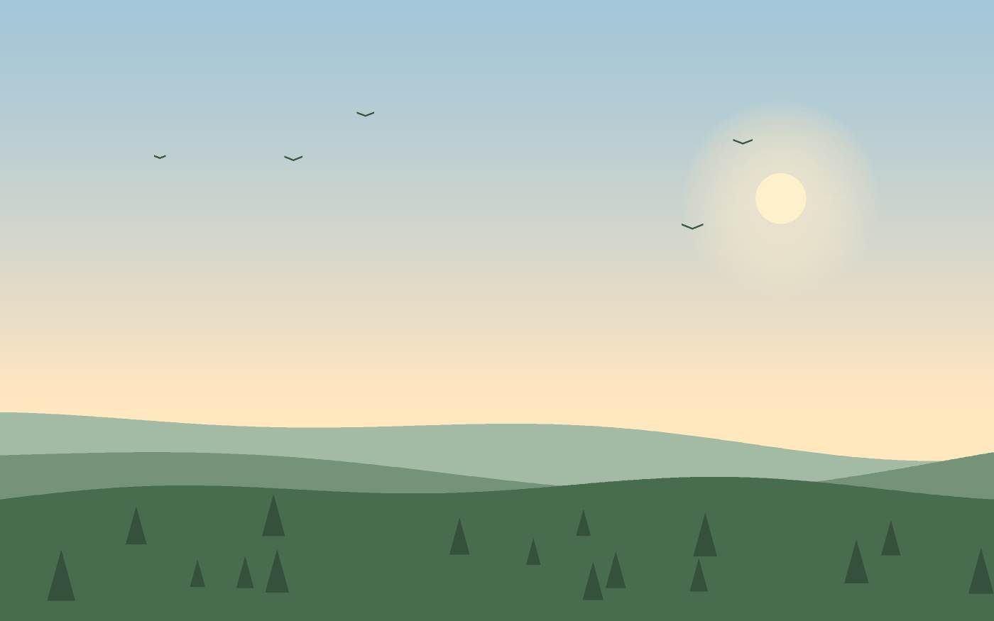 Illustrazione di un paesaggio