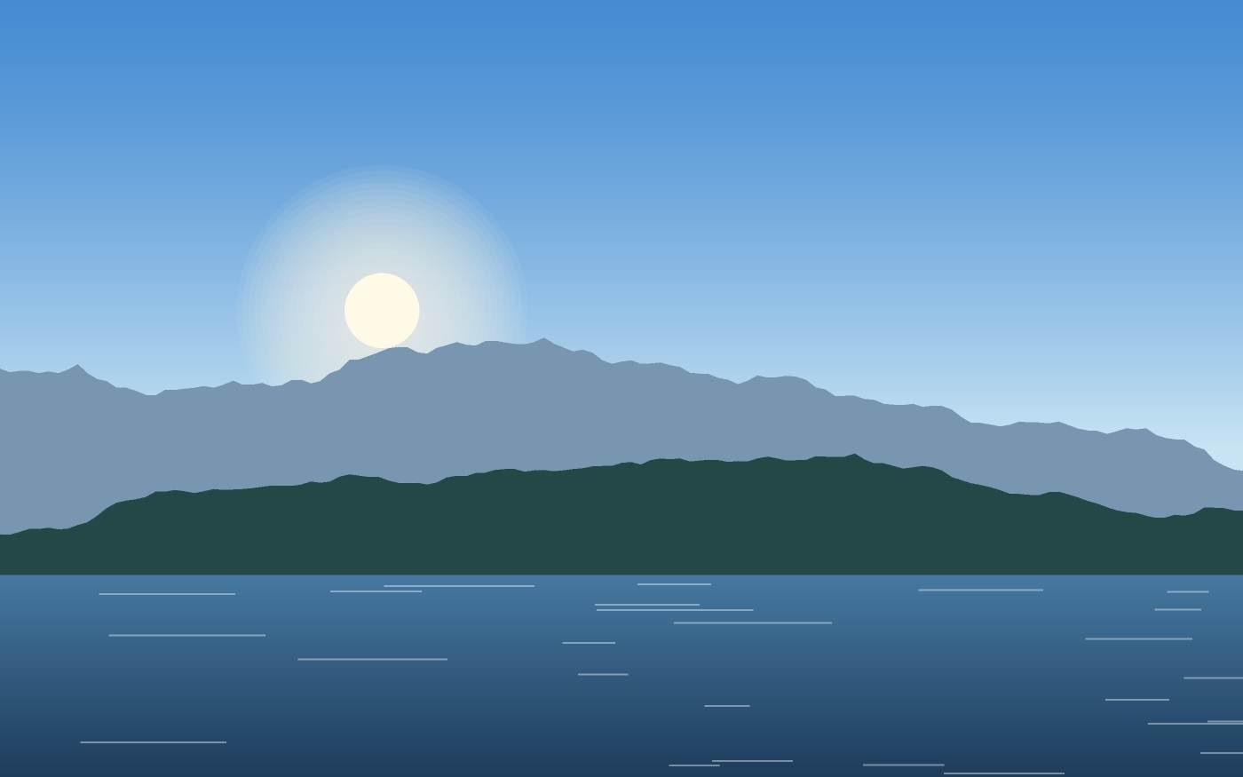Ilustração de uma paisagem