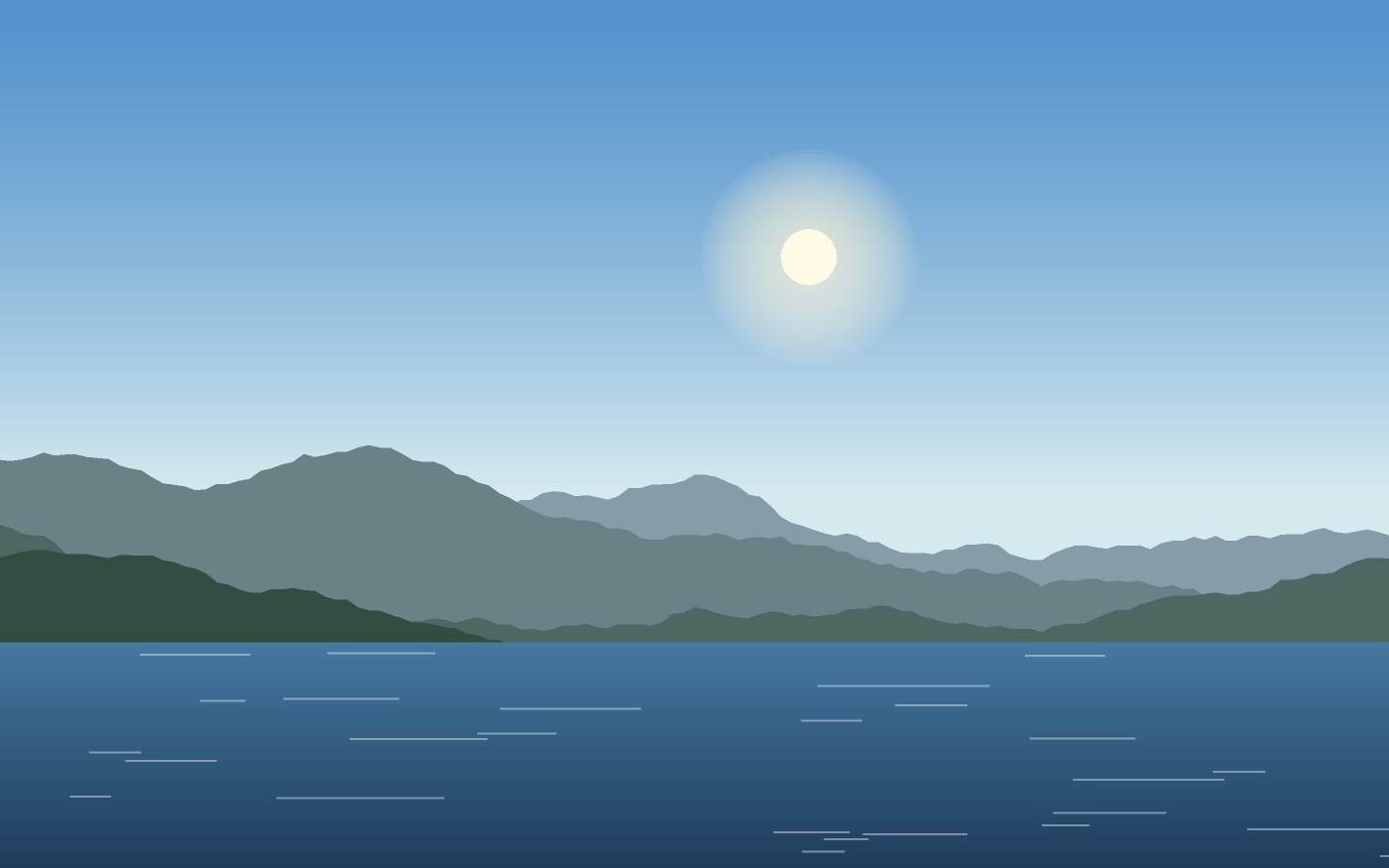 Ilustração de uma paisagem